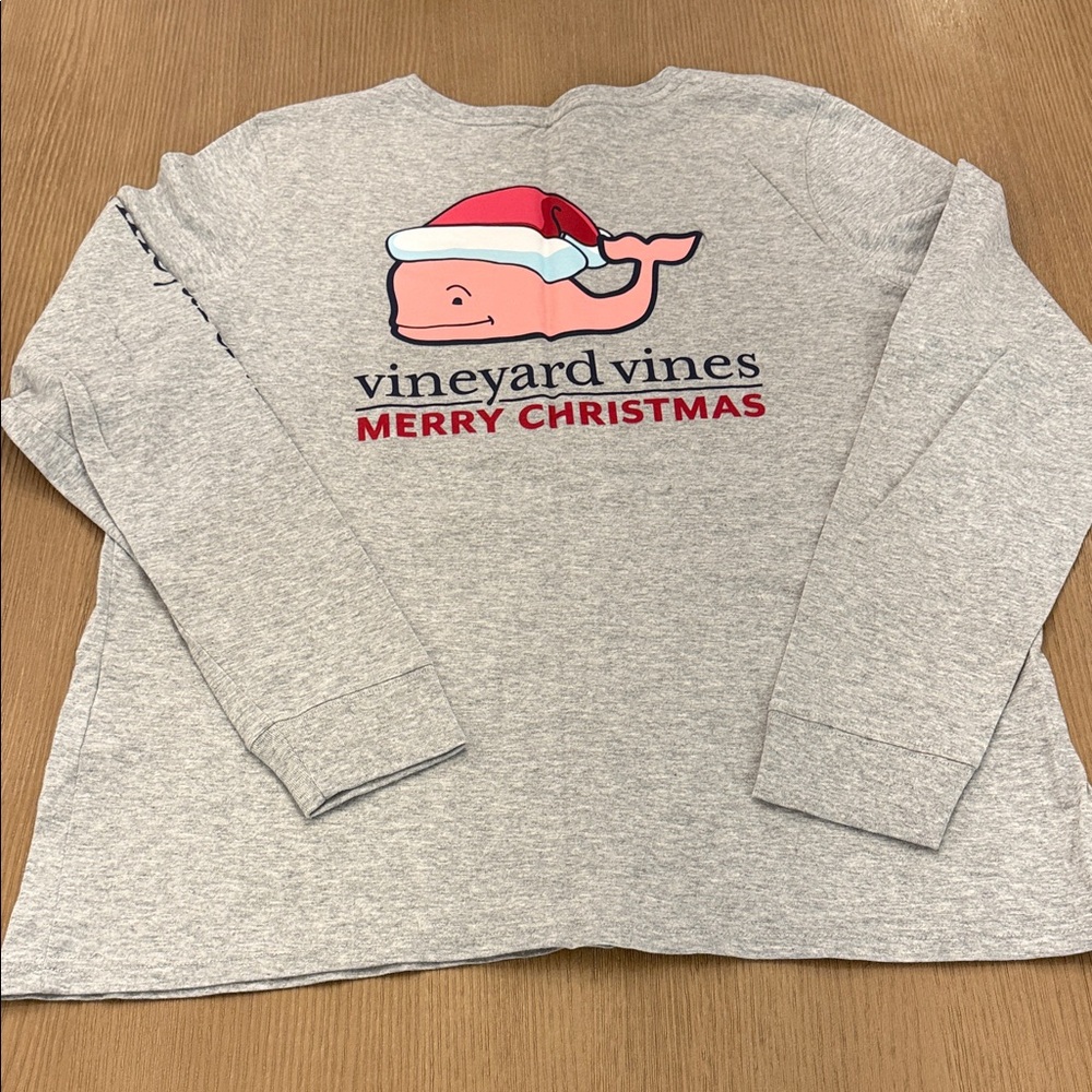 Vineyard Vines Heather Gray Long Sleeve Tee Size Large